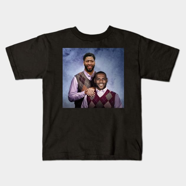 AD and LBJ Kids T-Shirt by Buff Geeks Art